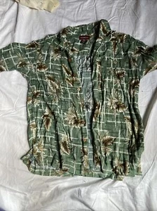 Vintage Mens Covington Short Sleeve Hawiian Soft Shirt Cork Buttons Size M - Picture 1 of 5