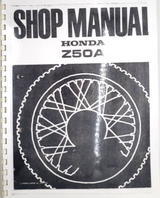 1968-1974' Honda Trail 50 Z50A Shop Manual SERVICE REPAIR SHOP MANUAL COMB BOUND