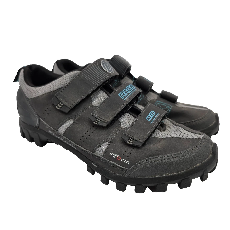 Zapatos de ciclismo de carrera Bontrager Inform para mujer MTB talla EE. UU. 8,5 euros 40 negros grises Foto 1 de 4