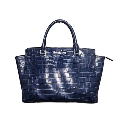 Michael Kors✨Embossed Leather⭐Selma LG TZ Satchel⭐35F9SLMS3L✨Orig MSRP  $448 - Image 1 of 4