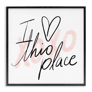 Love This Place Xoxo Black Framed Giclee Art Design by Lil' Rue - Picture 1 of 9