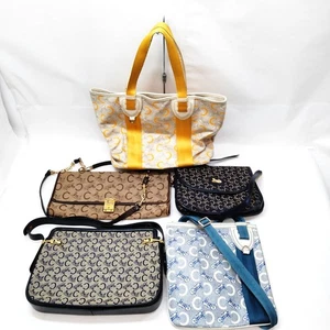 Celine Hand Bag Shoulder Bag Tote Bag 5 set Navy PVC 2508423 - Picture 1 of 11