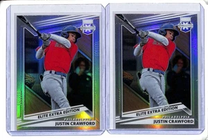 (2) Lote 2022 Panini Elite Edición Extra Justin Crawford Prizm #17 Filis - Imagen 1 de 2