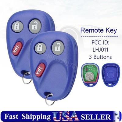 Substituição para 2003 2004 2005 2006 Chevy Silverado controle remoto carro chaveiro par azul marinho - Imagem 1 de 4