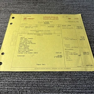 Buick 1964 de colección recibo de ventas de concesionario de automóviles factura de concesionario de automóviles - Imagen 1 de 2