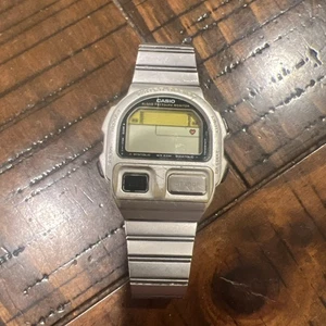 RARE VINTAGE CASIO BLOOD PRESSURE WATCH BP-100 Silver - Picture 1 of 11