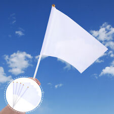 20 White Mini Flags for Parades, Festivals, Birthdays