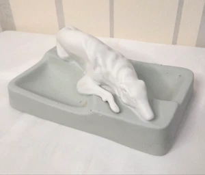 Antiques. Ashtray Borzaya Dog. 1900-1917. - Picture 1 of 12