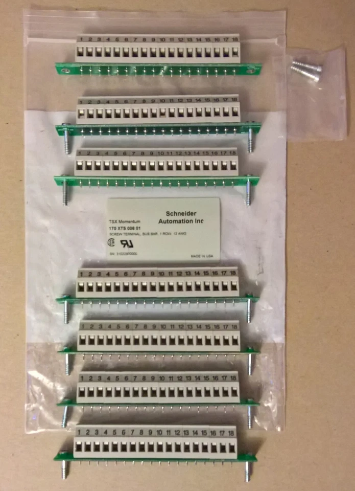 One (1) Modicon Schneider TSX Moment Screw Terminal Bus Bar 12 AWG - 170XTS00601 - Image 1 of 1