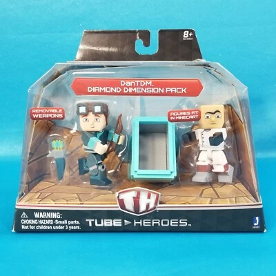 Tube Heroes DanTDM Diamond Dimension Pack Action Figure 2-Pack w/ Dr Trayaurus - Image 1 of 4