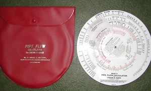 VINTAGE M.H. MEAR & CO FLUID FLOW CALCULATOR Model Number 3 + CASE + MANUAL - Picture 1 of 2