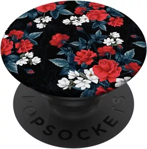 Trendige Blumenmuster Frühling rot Blumen nahtloses Muster Mädchen PopSockets PopGrip - Bild 1 von 8