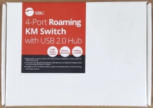 SIIG 4-Port Quad Computers Keyboard and Mouse Roaming Control Switch - Afbeelding 1 van 5