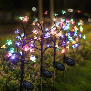 4Pack Solar Garden Lights LED Flower Lamp Outdoor Yard Waterproof Patio Decor - Picture 1 of 13