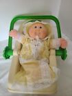 VTG  1980s Cabbage Patch Kid Preemie Doll Black Signature & CPK Carrier/Car seat