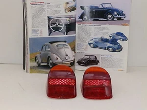 VOLKSWAGEN BEETLE 1.3 - 1.6 -65/79 -TRASPARENTI FANALI POSTERIORI DX E SX ROSSI - Picture 1 of 1
