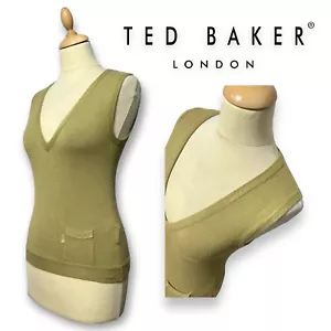 Ted Baker Women’s Sleeveless Top Jumper Size 2 (UK Size 10)  - Picture 1 of 7