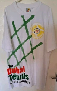 Vintage Dubai Tennis Championships T-Shirt Large Herren neu mit Etikett - Bild 1 von 4