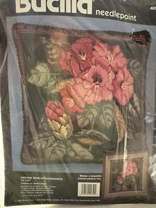 Bucilla Needlepoint Kit von Barbara Baatz Vintage Rose Rhododendron Grannycore - Bild 1 von 3