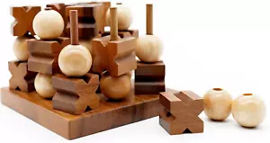 3D Wooden Tic Tac Toe - Rustic Coffee Table Decor, Unique Gifts for Special Occa - Picture 1 of 19