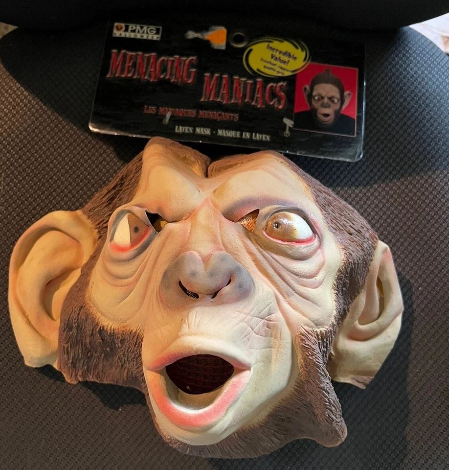 Menacing Maniacs Halloween Monkey Mask Latex Fir Ages 8 And Up - Image 1 of 1