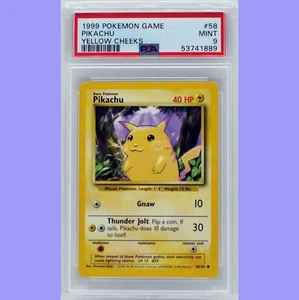 Pokemon Base Set Pikachu Yellow Cheeks 58/102 PSA 9 MINT - Picture 1 of 4