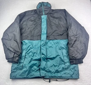 Bass Pro Shops Rain Coat Jacket Size XL Green Black Vintage Fishing Hunting - Picture 1 of 14
