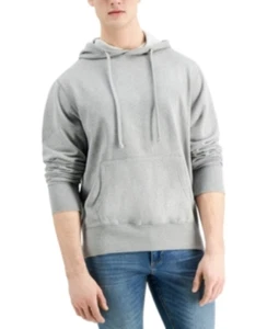 Men's Hoodie Size Small Light Gray Garment-Washed Fleece Long Sleeve Sun + Stone - Picture 1 of 4