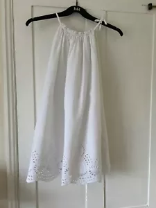 Baby Gap White Party DressShoestring Straps Lace Trimmed Hem Age 5 Really Pretty - Picture 1 of 4