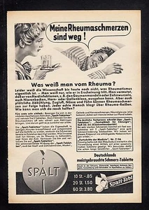 3w386/ Alte Reklame - von 1958 - SPALT Tabletten - Bild 1 von 1