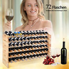 Weinregal aus Holz Flaschenregal Weinstnder 72 Flaschen Weinschrank erweiterbar