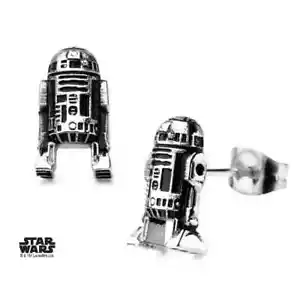 Pendientes Disney Star Wars Auténticos R2-D2 Acero Inoxidable - Imagen 1 de 2
