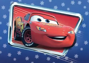 Disney Pixar Cars KIDS MERRY CHRISTMAS Card — Lightning McQueen Red Race Car +✉ - Picture 1 of 6
