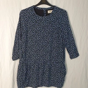 Hush Black Blue Floral Print Dress Size UK 10 - Picture 1 of 12
