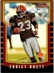 2000 Bowman Chrome Refractor #33 Errict Rhett Cleveland Browns - Picture 1 of 2