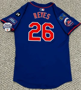 REYES size 42 #26 2024 NEW YORK METS GAME USED JERSEY ISSUED BLUE NIKE MLB - Picture 1 of 16