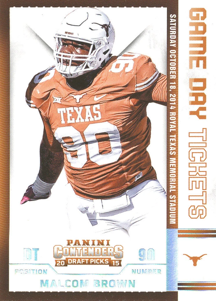GAME-DAY TICKETS Malcom Brown RC SAINTS JAGUARS PATRIOTS Texas LONGHORNS - Image 1 of 1