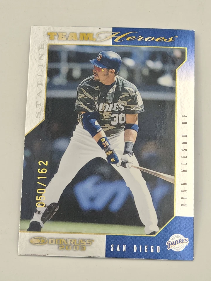2003 Donruss Team Heroes #420 Ryan Klesko Stat Line #/162 - Image 1 of 2