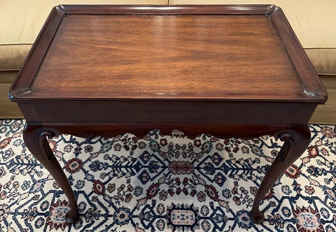Henkel Harris Queen Anne Mahogany Tea Table #4 Cover