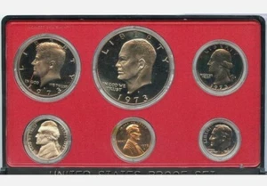 1973 S Mint United States Coin Proof Set 6 coins San Francisco US - Picture 1 of 5