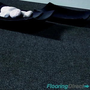 Black Entrance Matting - Ribbed Door Mat - Reception Doorway - Anthracite Brown - Picture 1 of 6