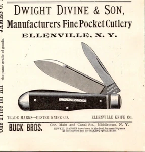1900 DWIGHT GÖTTLICH & SOHN HERSTELLER FEINES TASCHENBESTECK ELLENVILLE NY - Bild 1 von 2