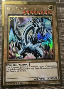 MISPRINT Blue Eyes White Dragon 1st Ed MGED-EN001 SHIFT ERROR - Picture 1 of 9