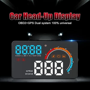 OBD2 GPS Digital Car HUD Head Up Display Windshield Speed Dual-core Operation - Foto 1 di 7