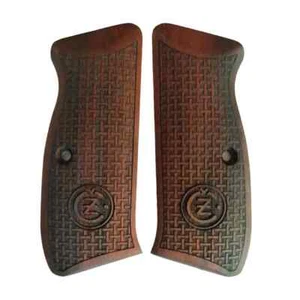 Cz 75B SP01 Wooden grips SP-01 pistol Grips New Set Turkish Walnut Wood Engraved - Picture 1 of 8