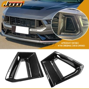 Carbon Front Bumper Side Vent Grille Cover For Ford Mustang S650 Darkhorse 2024+ - Picture 1 of 11