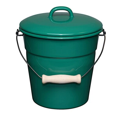 RIESS 0369-111 Allzweckeimer mit Deckel, 3,50 L, Emaille, NATURE GREEN DARK /... - Bild 1 von 3