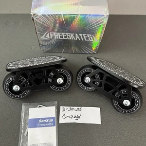 FreeSkates Piastra Pattini da Drift a Rullo Portatile con Lega di Alluminio Deck Nero - Foto 1 di 7