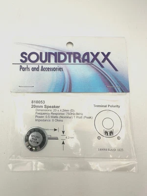 Soundtraxx 810053 3/4" Small Speaker 8 ohm, 20mm - Image 1 of 2
