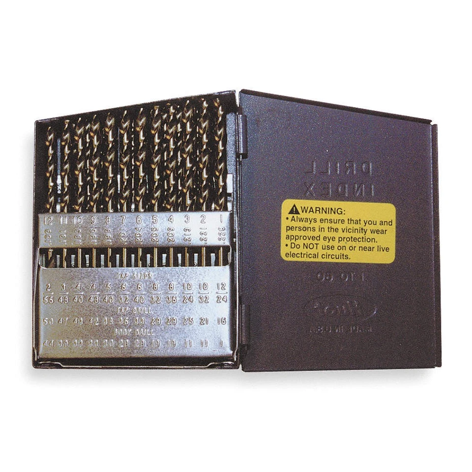 CLE-LINE C21947 Screw Machine Drill Bit Set,60pc,HSS 4AK22 - Image 1 of 1